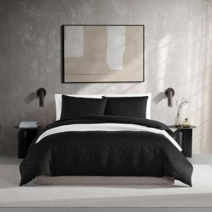 imageVera Wang  King Comforter Set Luxury Bedding with Matching Shams Designer Home Decor Illusion Black KingIllusion Black