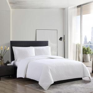 imageVera Wang  Queen Comforter Set Reversible Luxury Bedding with Matching Shams All Season Home Decor Double Diamond White QueenWhite