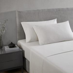 imageVera Wang  Queen Sheet Set Luxury Sateen Cotton Bedding 800 Thread Count Soft ampamp Smooth Home Decor Steel Grey4pcs QueenLace Ivory