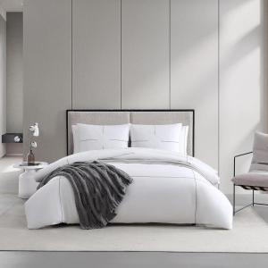 imageVera Wang Queen Duvet Cover Set Reversible Cotton Bedding Set with Matching Shams Designer Home Dcor Zig Zag WhiteGrey QueenZig Zag WhiteGrey