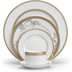 imageVera Wang Wedgwood Vera Lace Gold 5Piece Dinnerware Place Setting5 Piece Set
