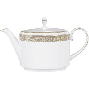 imageVera Wang Wedgwood Vera Lace Gold 5Piece Dinnerware Place SettingTeapot