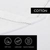 imageVera Wang  Queen Sheets Smooth Cotton Sateen Bedding Set WrinkleResistant Home Decor Simple Scallop Grey QueenSimple Scallop White