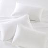 imageVera Wang  Queen Sheets Smooth Cotton Sateen Bedding Set WrinkleResistant Home Decor Simple Scallop Grey QueenSimple Scallop White