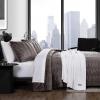 imageVera Wang  Queen Quilt Set Velvet Bedding with Matching Sham Modern Home Decor Velvet Linear Stitch French Clay QueenVelvet Linear Stitch Plum Brown