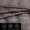 imageVera Wang  Queen Quilt Set Velvet Bedding with Matching Sham Modern Home Decor Velvet Linear Stitch French Clay QueenVelvet Linear Stitch Plum Brown
