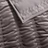 imageVera Wang  Queen Quilt Set Velvet Bedding with Matching Sham Modern Home Decor Velvet Linear Stitch French Clay QueenVelvet Linear Stitch Plum Brown
