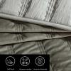 imageVera Wang  Queen Quilt Set Velvet Bedding with Matching Sham Modern Home Decor Velvet Linear Stitch French Clay QueenVelvet Linear Stitch Silver Leaf
