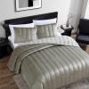imageVera Wang  Queen Quilt Set Velvet Bedding with Matching Sham Modern Home Decor Velvet Linear Stitch French Clay QueenVelvet Linear Stitch Silver Leaf