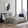 imageVera Wang  Queen Quilt Set Velvet Bedding with Matching Sham Modern Home Decor Velvet Linear Stitch French Clay QueenVelvet Linear Stitch Silver Leaf