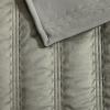 imageVera Wang  Queen Quilt Set Velvet Bedding with Matching Sham Modern Home Decor Velvet Linear Stitch French Clay QueenVelvet Linear Stitch Silver Leaf