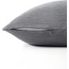 imageVera Wang  Euro Sham Set Luxury Cotton Shams with Hidden Zipper Closure Stylish Textured Home Decor Textured Pleats White 2 PieceTextured Pleats Charcoal