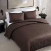 imageVera Wang  King Duvet Cover Set Luxury Textured Weave Bedding with Matching Shams Ideal for All Seasons OekoTex Certified Illusion Lines Brown KingIllusion Lines Brown