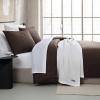 imageVera Wang  King Duvet Cover Set Luxury Textured Weave Bedding with Matching Shams Ideal for All Seasons OekoTex Certified Illusion Lines Brown KingIllusion Lines Brown