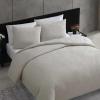 imageVera Wang  King Duvet Cover Set Luxury Textured Weave Bedding with Matching Shams Ideal for All Seasons OekoTex Certified Illusion Lines Brown KingPuckered Texture Grey
