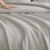 imageVera Wang  King Duvet Cover Set Luxury Textured Weave Bedding with Matching Shams Ideal for All Seasons OekoTex Certified Illusion Lines Brown KingPuckered Texture Grey