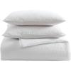 imageVera Wang  King Duvet Cover Set Premium Cotton Bedding with Matching Shams Modern Home Decor OekoTex Certified Puckered Texture White KingPuckered Texture White