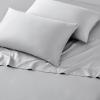 imageVera Wang  Pillow Case Set Luxury Sateen Cotton Bedding 800 Thread Count Soft ampamp Smooth Home Decor Ivory Standard PillowcasesSteel Grey