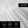 imageVera Wang  Queen Comforter Set Premium Cotton Bedding with Matching Shams Modern Home Decor OekoTex Certified Puckered Texture White QueenPuckered Texture White