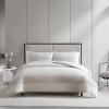 imageVera Wang  Queen Comforter Set Premium Cotton Bedding with Matching Shams Textured Striped Decor Ideal for All Seasons OekoTex Certified Chenille Waffle Stripe Beige QueenChenille Waffle Stripe Beige