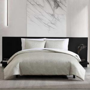 imageVera Wang  Queen Duvet Cover Set Satin Weave Bedding with Matching Shams Speckled Home Decor OekoTex Certified Speckled Satin Weave Taupe QueenSpeckled Satin Weave Taupe