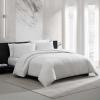 imageVera Wang  Duvet Cover Set Super Soft Textured Bedding with Matching Shams Subtle Tonal Grid Design Bark White QueenBark White