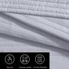 imageVera Wang  Quilt Set Super Soft Bedding with Matching Sham Elegant Room Essentials Seersucker Stripe Blue QueenRainbow Stitch Blue