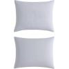 imageVera Wang  Quilt Set Super Soft Bedding with Matching Sham Elegant Room Essentials Seersucker Stripe Blue QueenRainbow Stitch Blue