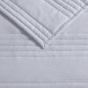 imageVera Wang  Quilt Set Super Soft Bedding with Matching Sham Elegant Room Essentials Seersucker Stripe Blue QueenRainbow Stitch Blue