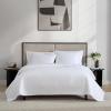 imageVera Wang  Quilt Set Super Soft Bedding with Matching Shams Back Closure for Easy Removal Modern Style Home Essentials Cotton Voile Solid White QueenCotton Voile Solid White