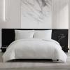 imageVera Wang  Duvet Cover Set Super Soft Textured Bedding with Matching Shams Subtle Tonal Grid Design Bark White QueenBark White