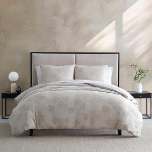 imageVera Wang  Duvet Cover Set Luxuriously Soft Bedding with Matching Shams Delicate Floral Design Serene ampamp Elegant Bedroom Look Roses Beige QueenRoses Beige