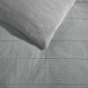 imageVera Wang  Duvet Cover Queen Size Soft Cotton Face wCrisp Cotton Percale Reverse Lightweight Bedding for Year Round Comfort 3 Piece Bed Set wMatching Pillowcases Woven Tucks GreyWoven Tucks Grey