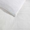 imageVera Wang  Duvet Cover Queen Size Soft Cotton Face wCrisp Cotton Percale Reverse Lightweight Bedding for Year Round Comfort 3 Piece Bed Set wMatching Pillowcases Woven Tucks GreyWoven Tucks Beige