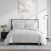 imageVera Wang  Duvet Cover Queen Size Soft Cotton Face wCrisp Cotton Percale Reverse Lightweight Bedding for Year Round Comfort 3 Piece Bed Set wMatching Pillowcases Woven Tucks GreyWoven Tucks Beige