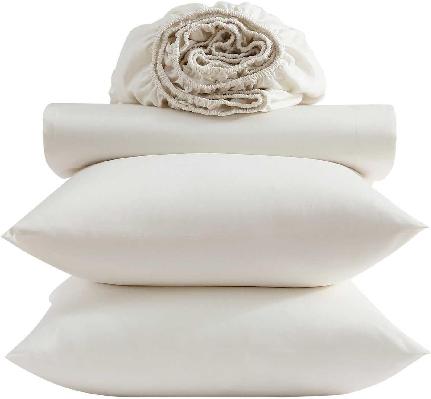 imageVera Wang  Queen Size Sheets Set MoistureWicking ampamp Smooth Cooling Cotton Lightweight for Year Round Comfort Bed Sheets with Matching Pillowcases ampamp Fitted Sheet Cool Comfort BrownCool Comfort Beige
