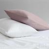 imageVera Wang  Queen Size Sheets Set Smooth ampamp Crisp Cotton wTextured Weave Lightweight for Year Round Comfort Bed Sheets with Matching Pillowcases ampamp Fitted Sheet Dobby Stripe WhiteCool Comfort White
