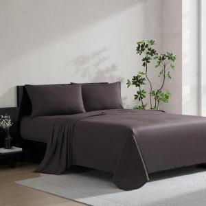 imageVera Wang  Queen Size Sheets Set MoistureWicking ampamp Smooth Cooling Cotton Lightweight for Year Round Comfort Bed Sheets with Matching Pillowcases ampamp Fitted Sheet Cool Comfort BrownCool Comfort Brown