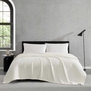 imageVera Wang  Queen Size Blanket Soft Textured Bedding with Cozy Chenille Finish ampamp Refined Jacquard Weave Throw Blanket for Bed or Couch with WhipStitch Hem BrownBeige