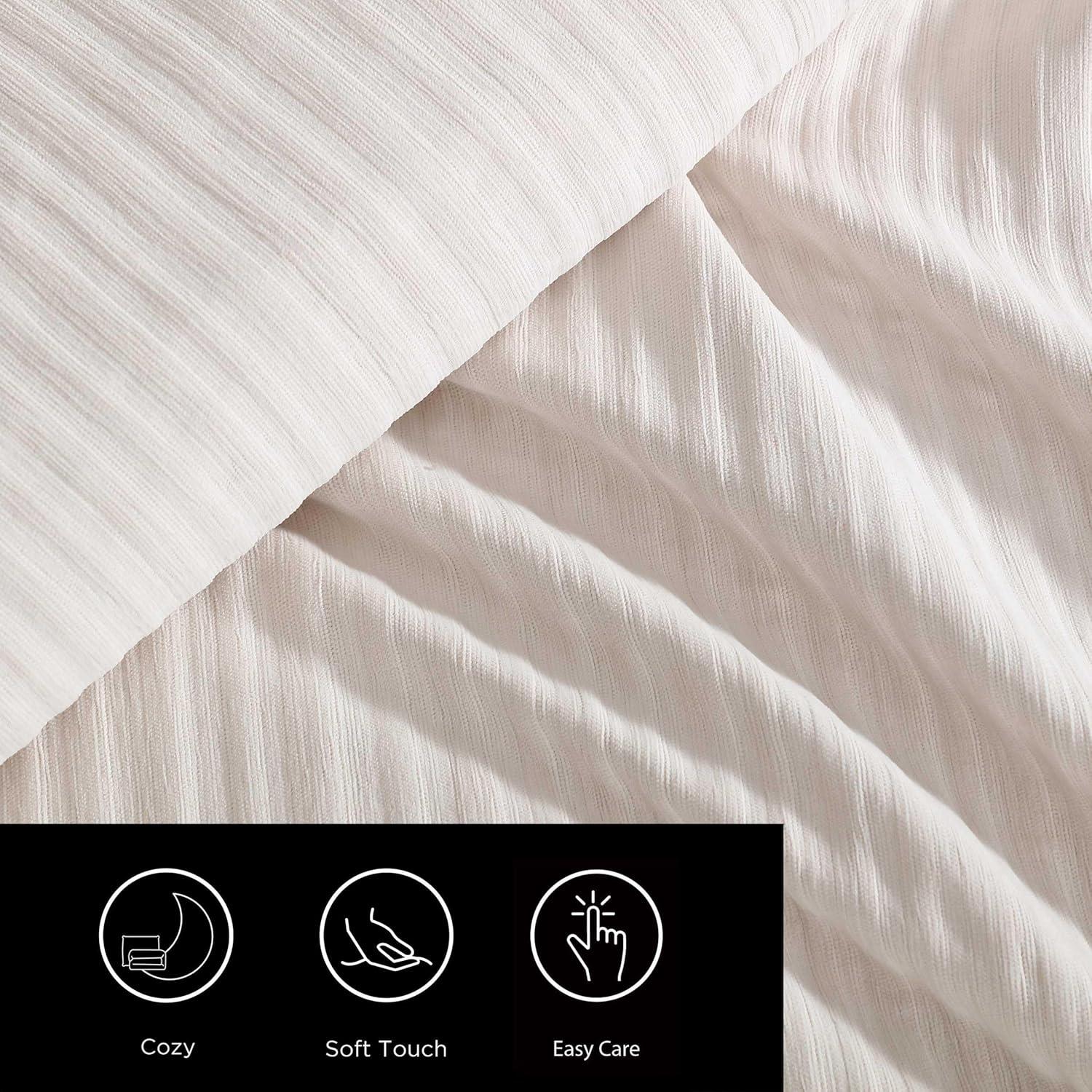 imageVera Wang  King Comforter Set UltraSoft Chenille Bedding wMatching Pillowcases Lightweight for Year Round Comforter 3 Piece Bed Set BeigeChenille Beige