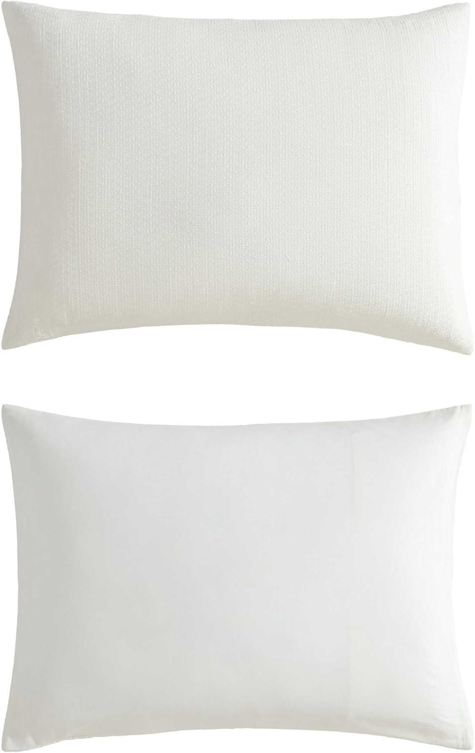 imageVera Wang  King Comforter Set UltraSoft Chenille Bedding wMatching Pillowcases Lightweight for Year Round Comforter 3 Piece Bed Set BeigeThreaded Basketweave White