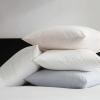 imageVera Wang  Queen Sheet Set 100 Egyptian Cotton Percale Bed Sheets with a Smooth ampamp Crisp Feel Deep Pockets Bedding with Matching Fitted Sheet ampamp Pillowcases BeigeBlue