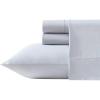 imageVera Wang  Queen Sheet Set 100 Egyptian Cotton Percale Bed Sheets with a Smooth ampamp Crisp Feel Deep Pockets Bedding with Matching Fitted Sheet ampamp Pillowcases BeigeBlue