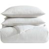 image:imageVera Wang  Comforter Set Luxurious Bedding Set with Matching Shams Grid Pattern Design Chic Room Essentials Bark Texture White QueenBark Texture White