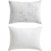 image:imageVera Wang  Queen Comforter Set Reversible Cotton Percale Bedding with a Naturally Soft Feel 3 Piece Bed Set with Matching Pillowcases Trailing Vines BeigeTrailing Vines Beige