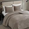 image:imageVera Wang  Queen Quilt Set UltraSoft Velvet Bedding with Subtle Shimmer amp Refined Look 3 Piece Bed Set with Matching Pillowcases Crushed Velvet BrownCrushed Velvet Brown