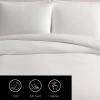 image:imageVera Wang  Queen Size Duvet Cover Set 100 Soft Textured Bed Set for Year Round Comfort 3Piece Reversible Bedding with Matching Pillowcases Crinkle Solid WhiteCrinkle Solid White