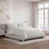 image:imageVera Wang  Queen Size Duvet Cover Set 100 Soft Textured Bed Set for Year Round Comfort 3Piece Reversible Bedding with Matching Pillowcases Crinkle Solid WhiteCrinkle Solid White
