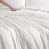 image:imageVera Wang  Queen Size Duvet Cover Set 100 Soft Textured Bed Set for Year Round Comfort 3Piece Reversible Bedding with Matching Pillowcases Crinkle Solid WhiteCrinkle Solid White