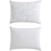 image:imageVera Wang  Queen Size Duvet Cover Set 100 Soft amp Smooth Cotton Sateen Floral Bedding 3Piece Reversible Bed Set with Matching Pillowcases Nebulous FlowerEtched Stripe Grey